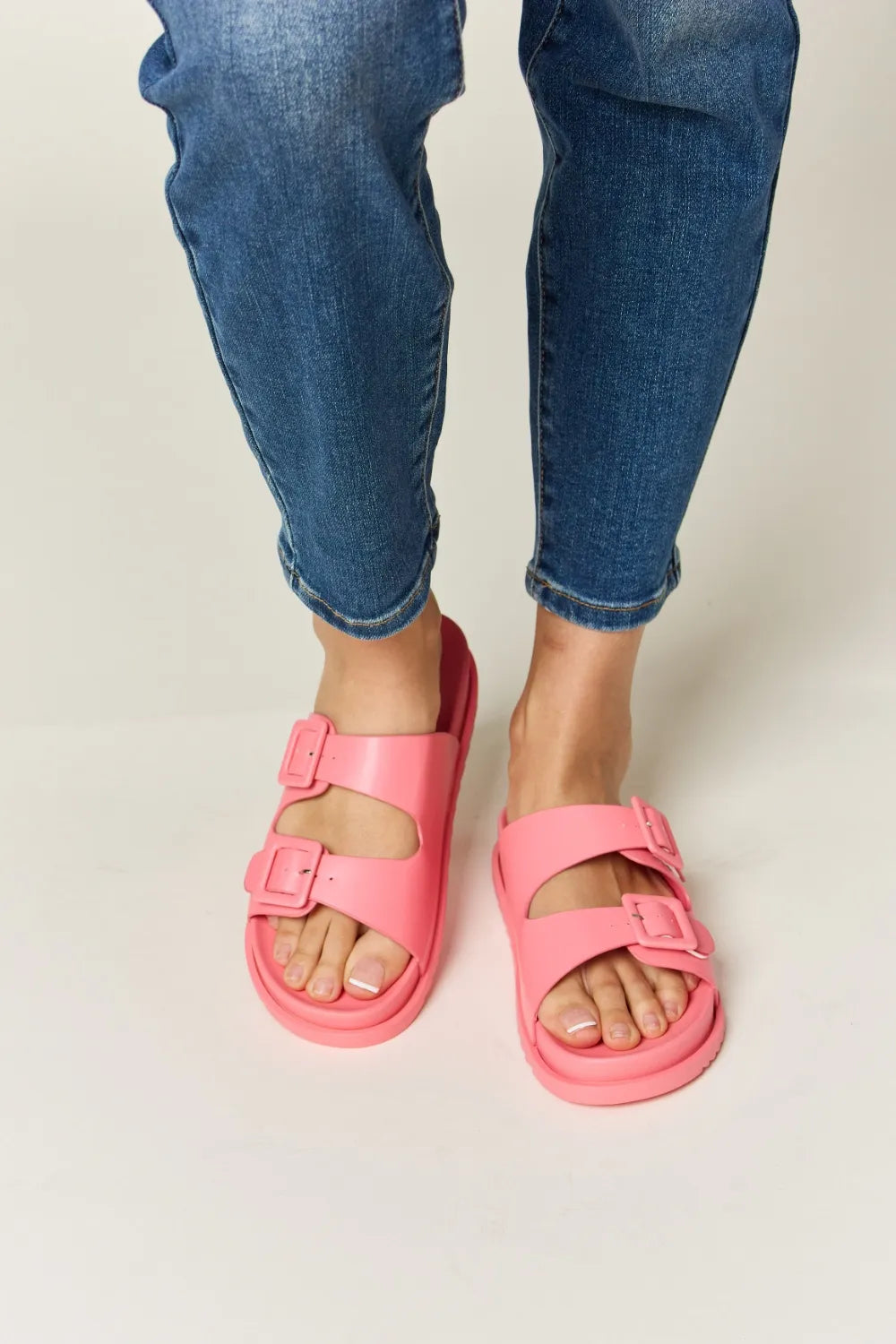 Legend Double Buckle Open Toe Sandals - cas7m