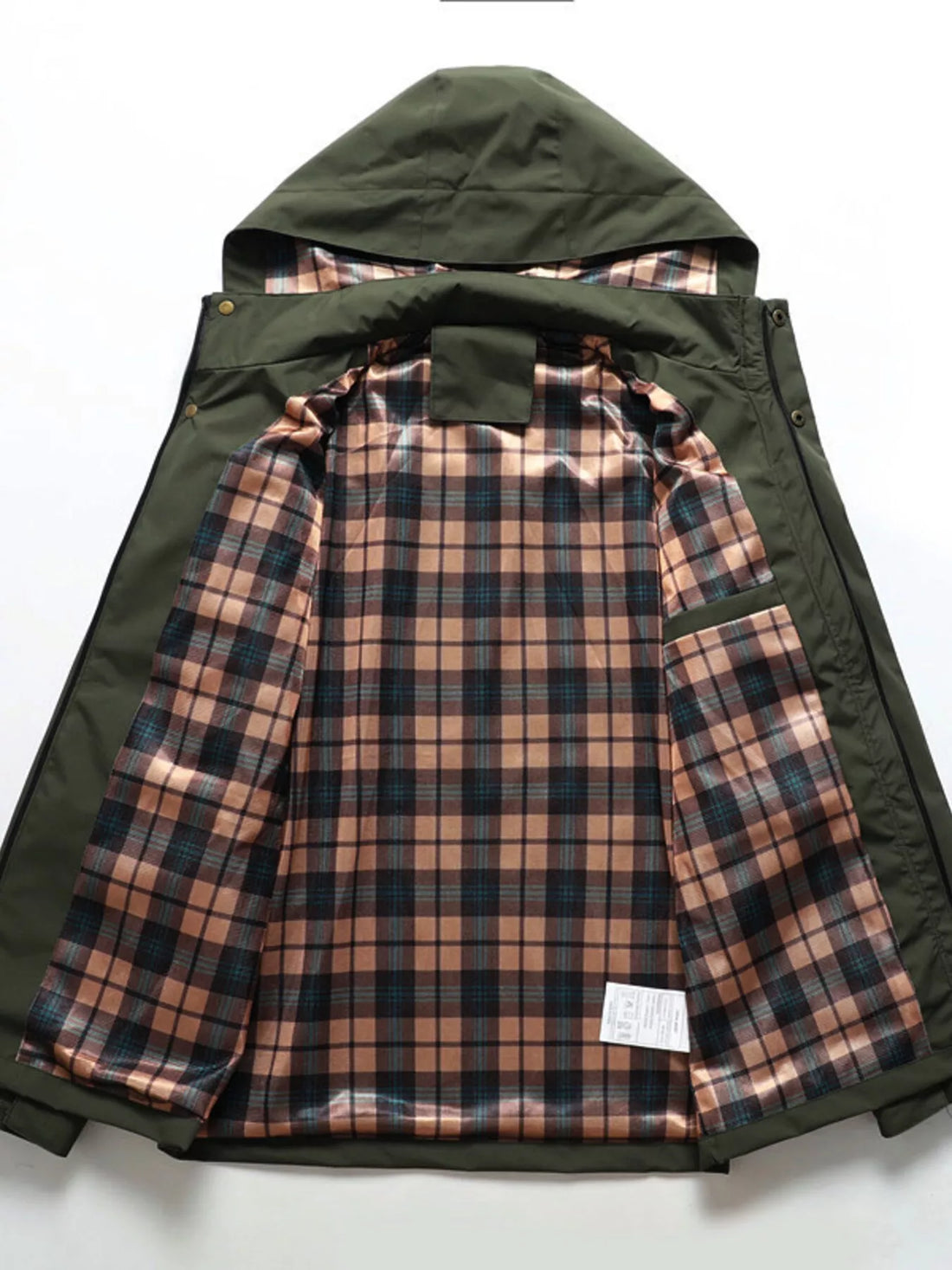 Men's Plus Size Hooded Outdoor Windproof Coat - cas7m