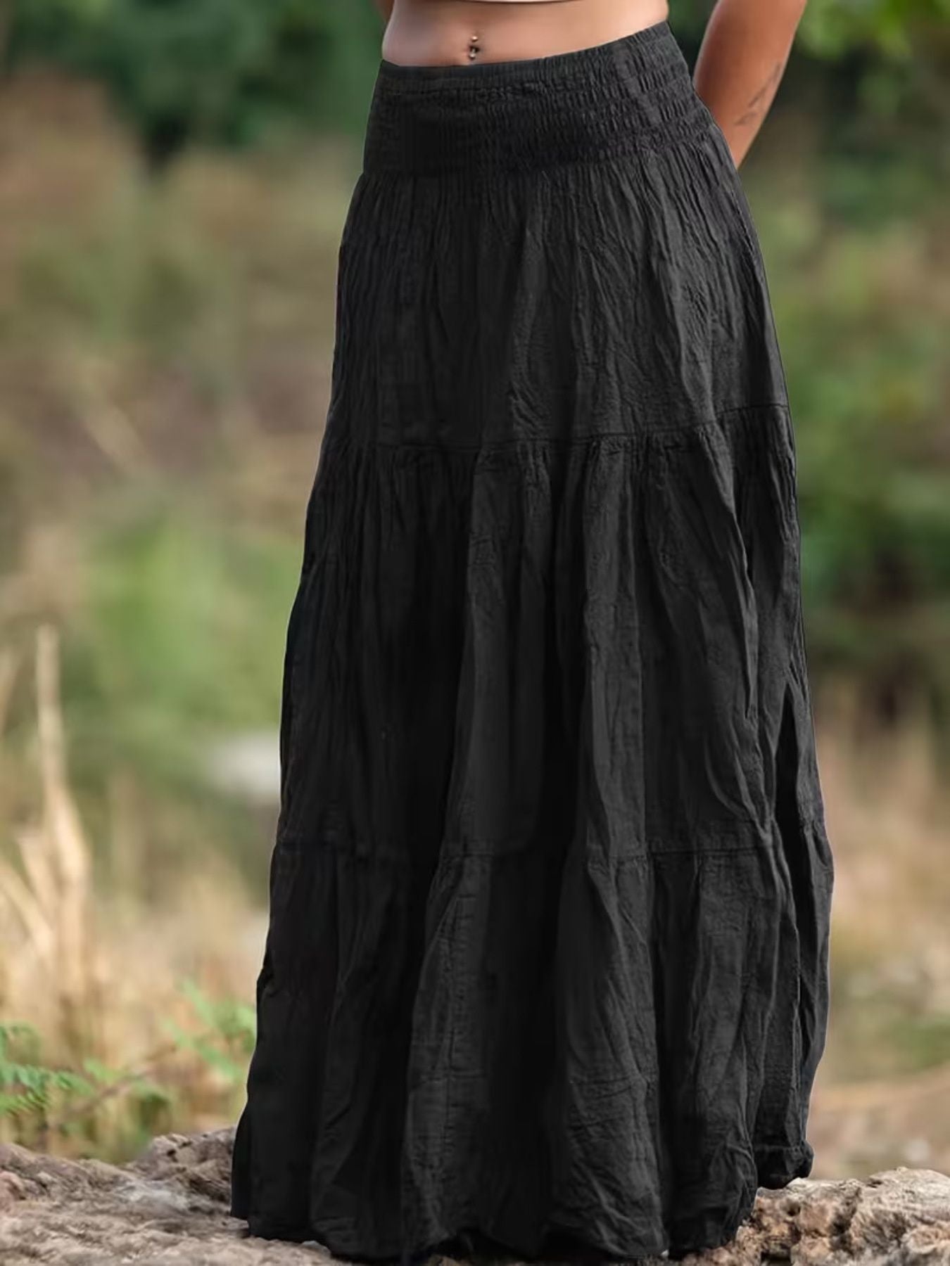 Tiered Maxi Skirt - cas7m