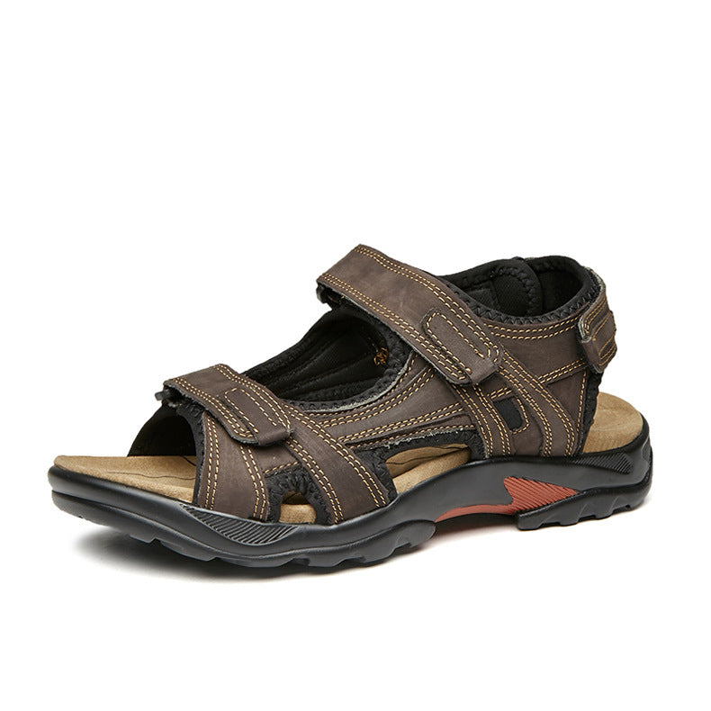 Outdoor Sandals Beach Leather Roman Sandals - cas7m