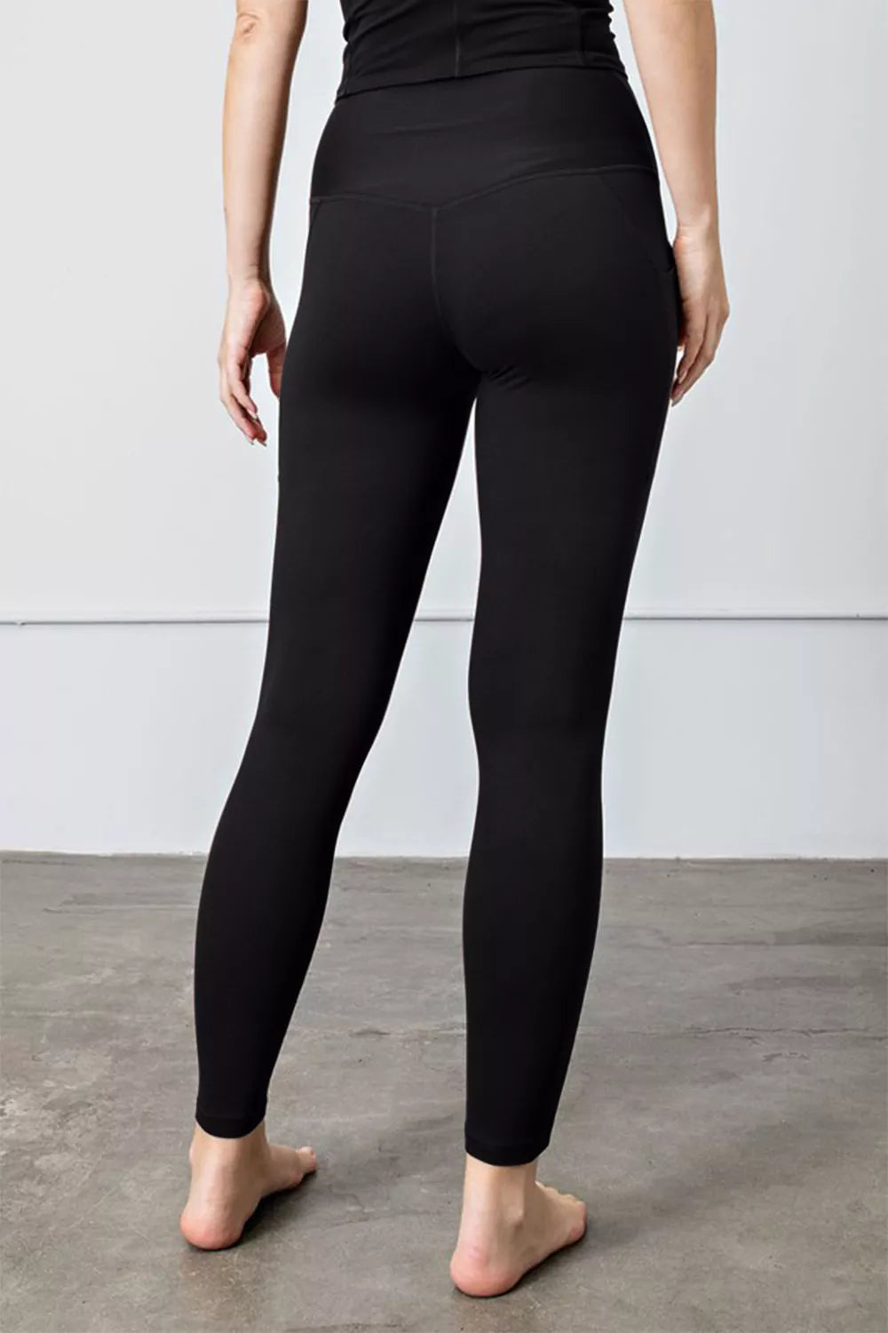 Faith Apparel High Waist Wide Waistband Leggings - cas7m