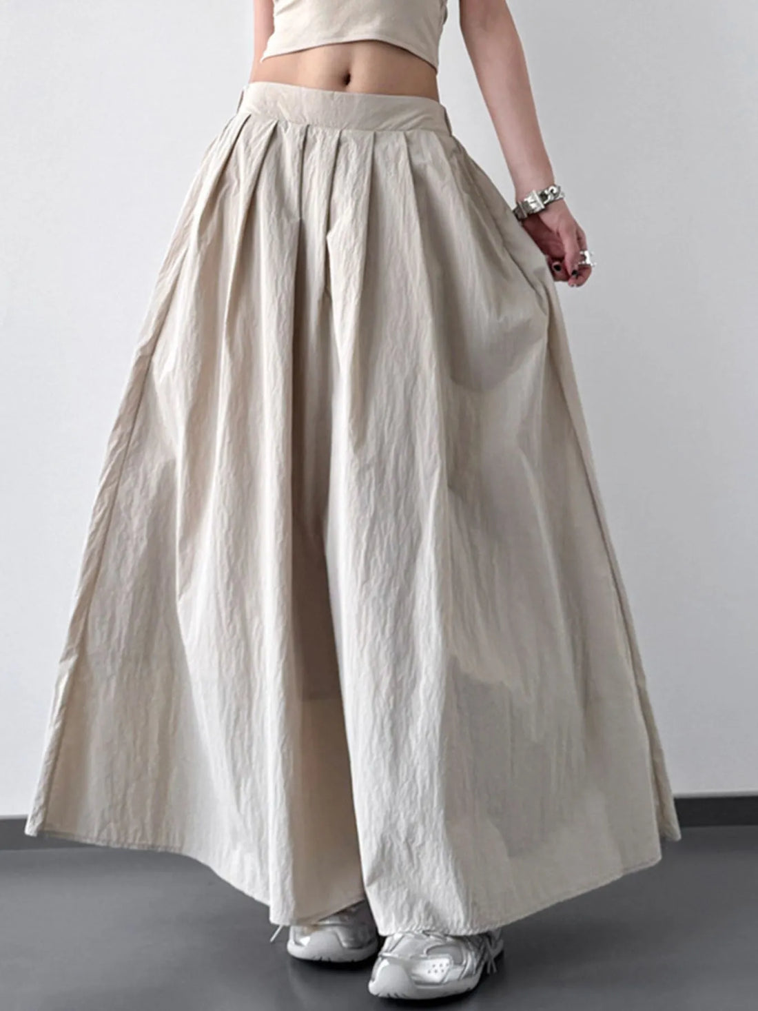 Pleated Maxi Skirt - cas7m