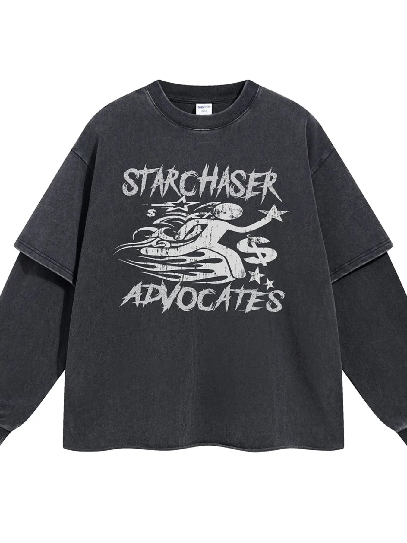 Men's Graphic Round Neck Long Sleeve T-Shirt - cas7m