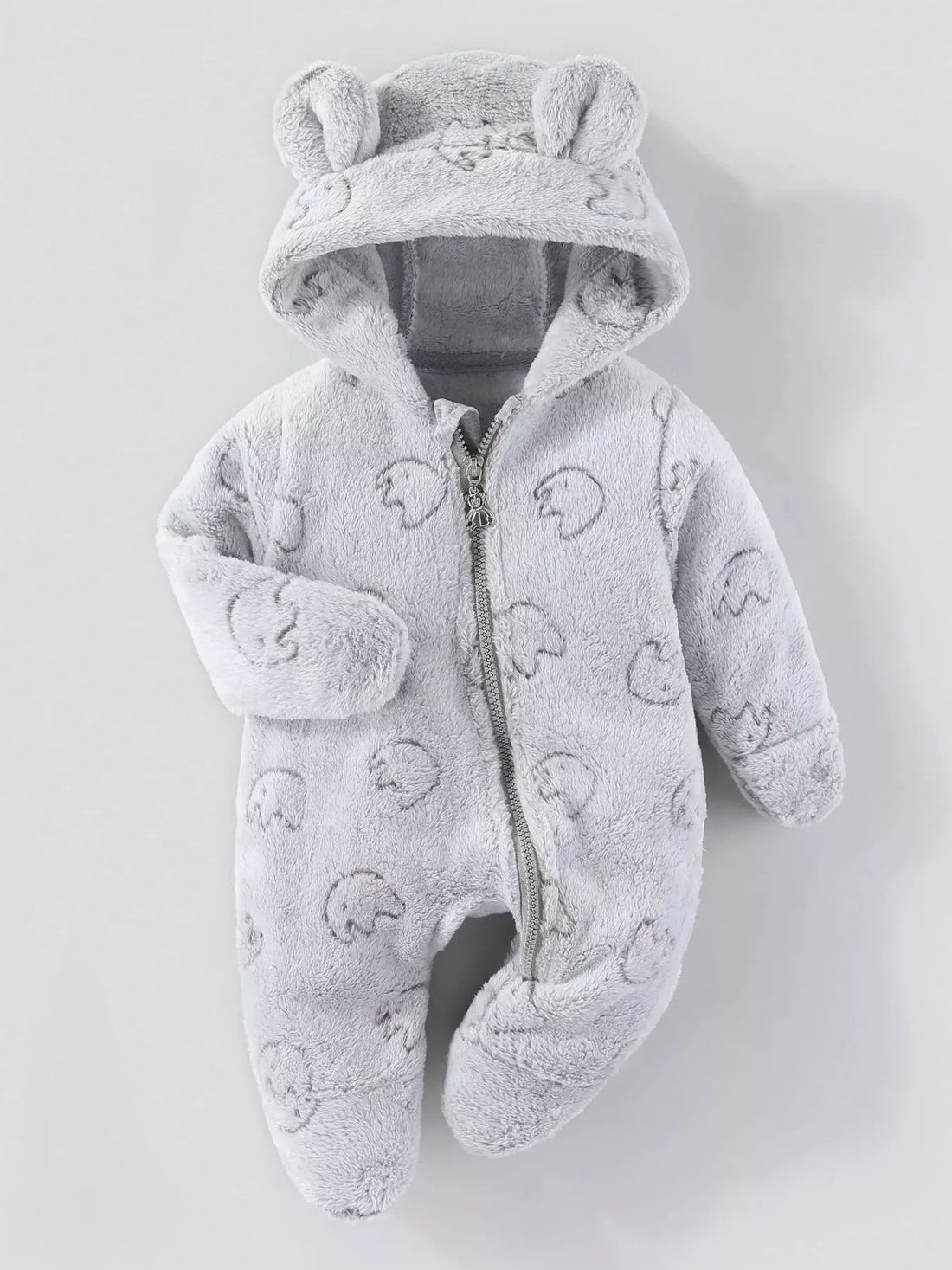 Children's Plush Hooded One-Piece - cas7m