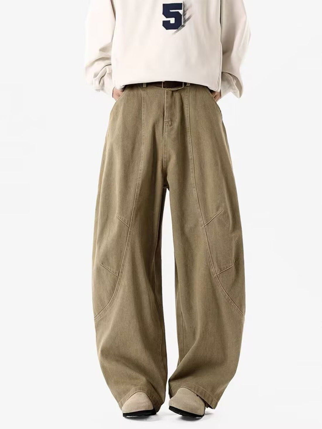 Men's Full Size Vintage Wide Leg Pants Plus Size - cas7m