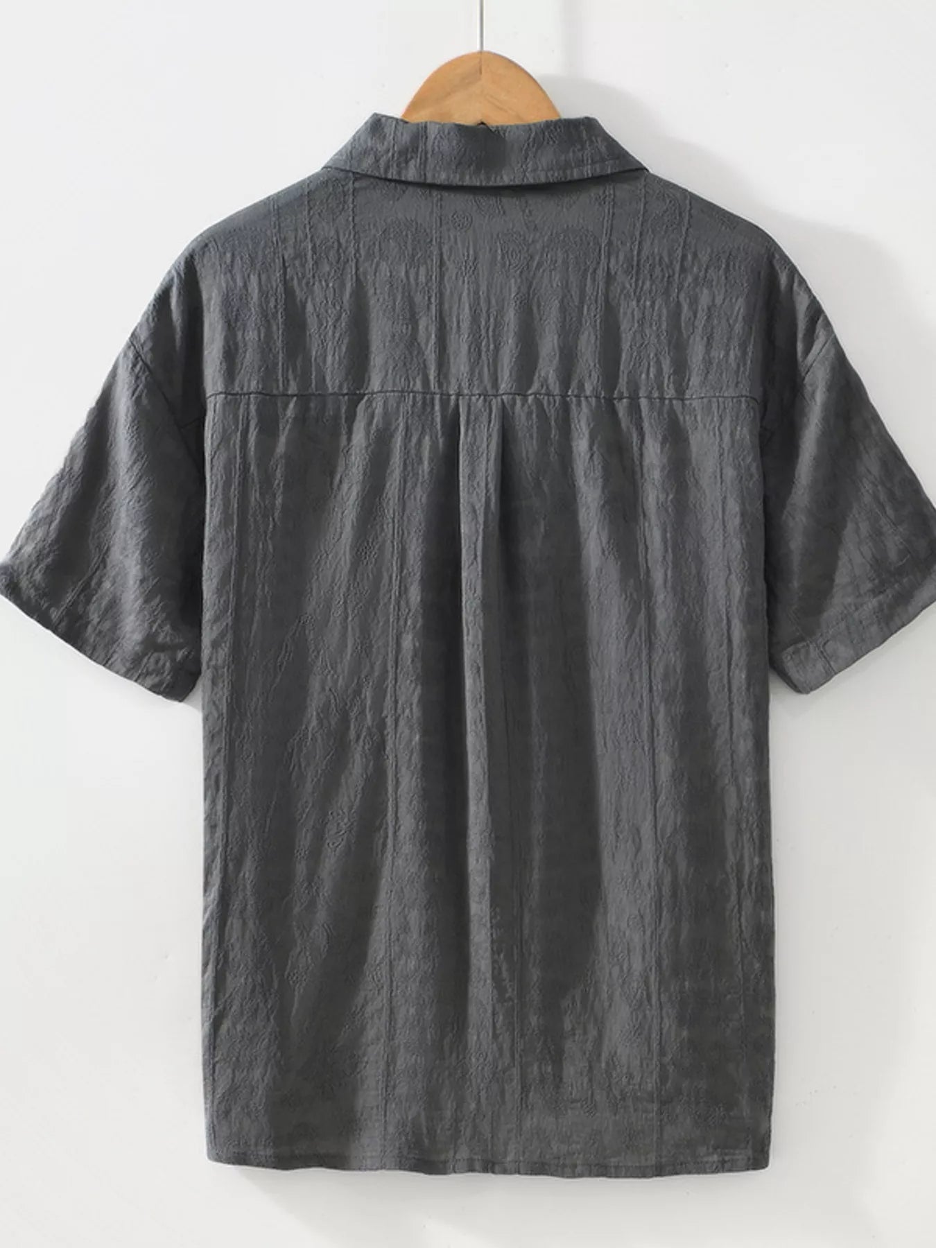 Men's Plus Size Casual Button Up Short Sleeve Shirt - cas7m
