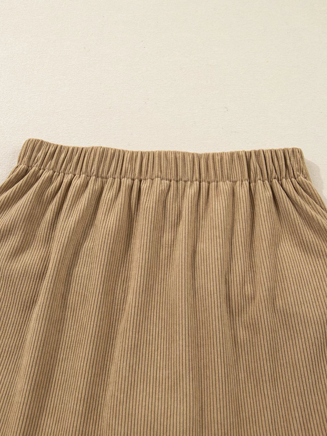 Corduroy Buttoned Front Mini Skirt - cas7m