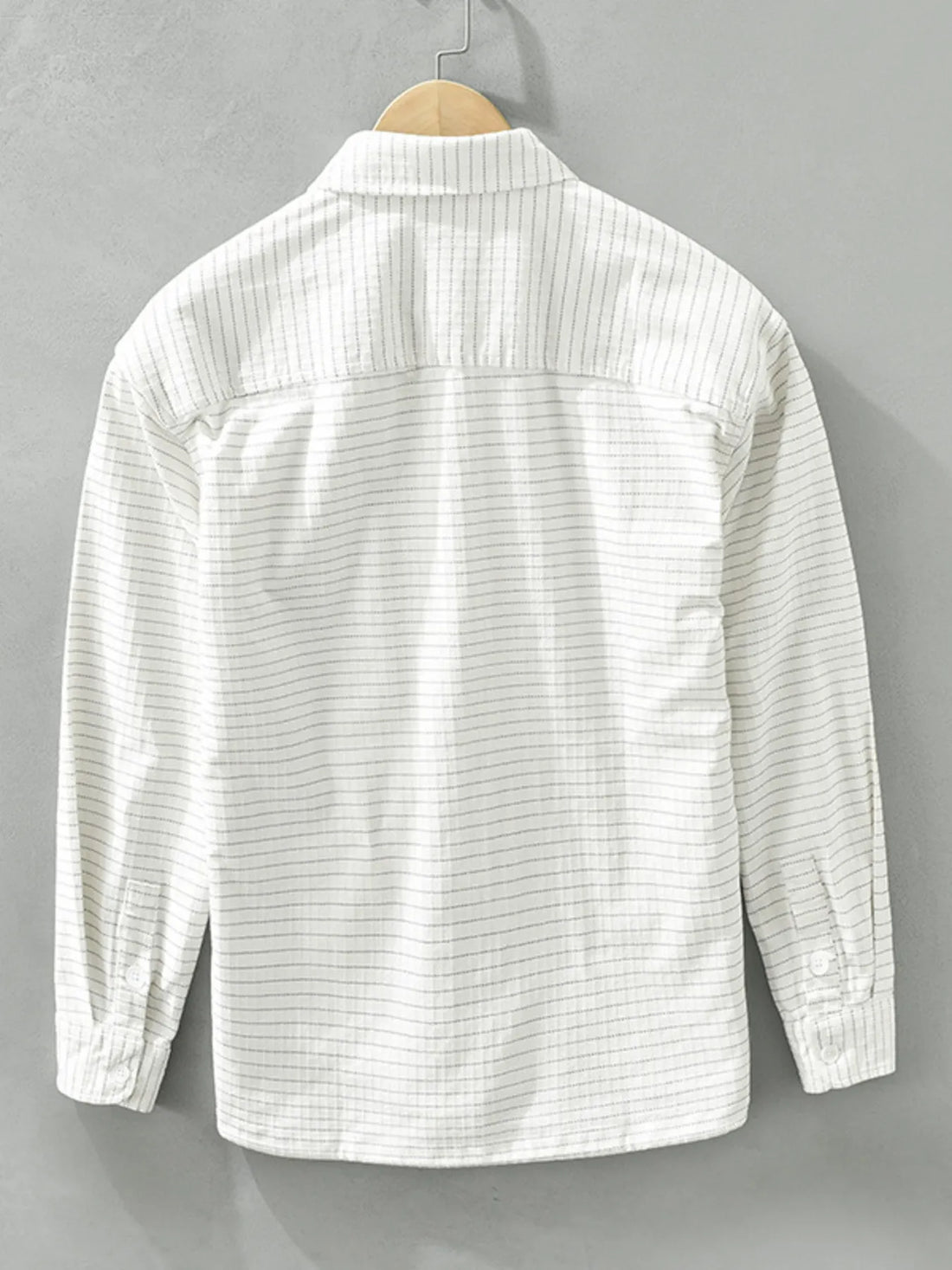 Men's Plus Size Button Up Long Sleeve Shirt - cas7m