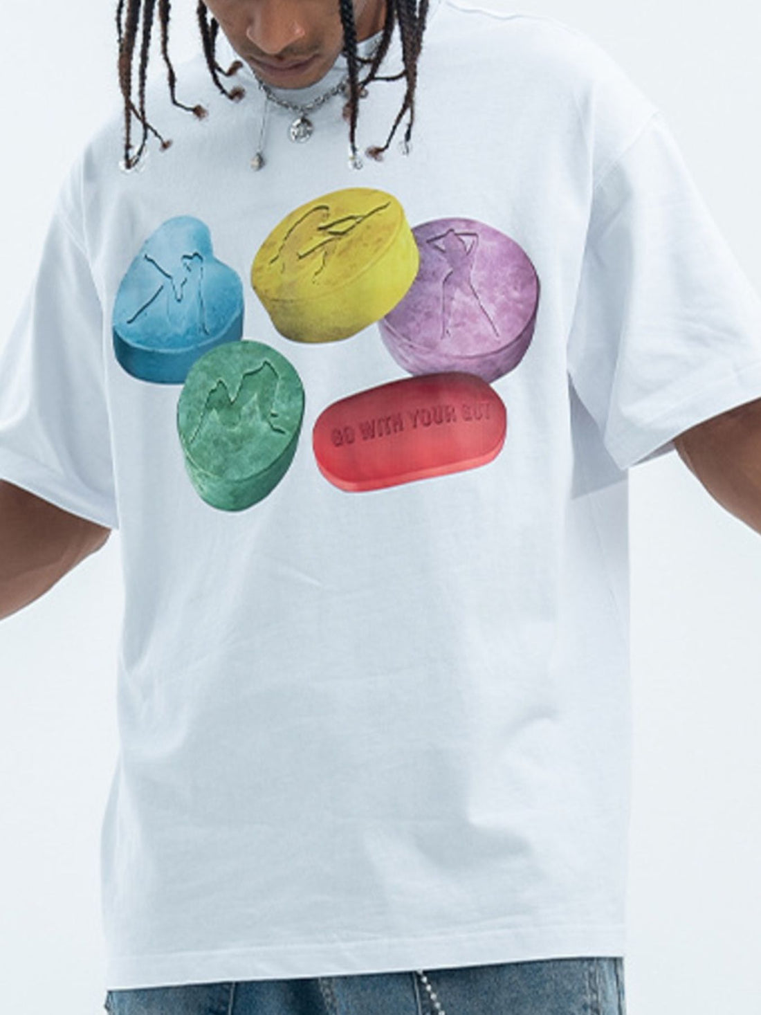 Men's Graphic Round Neck T-Shirt - cas7m
