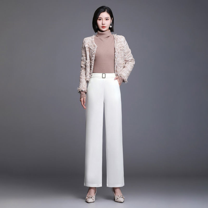 Women's New Elastic Wide Leg Pants - cas7m