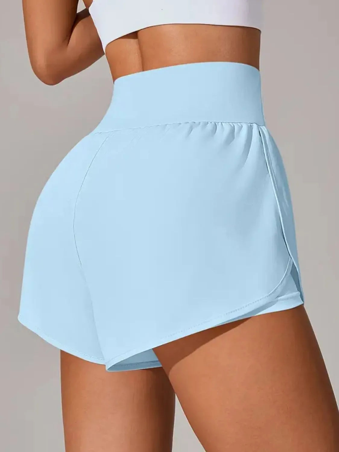 Pocketed High Waist Active Shorts - cas7m