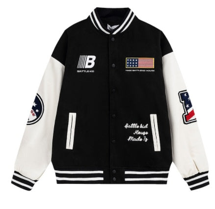 Alphabet Embroidery Men's And Women's Coats - cas7m