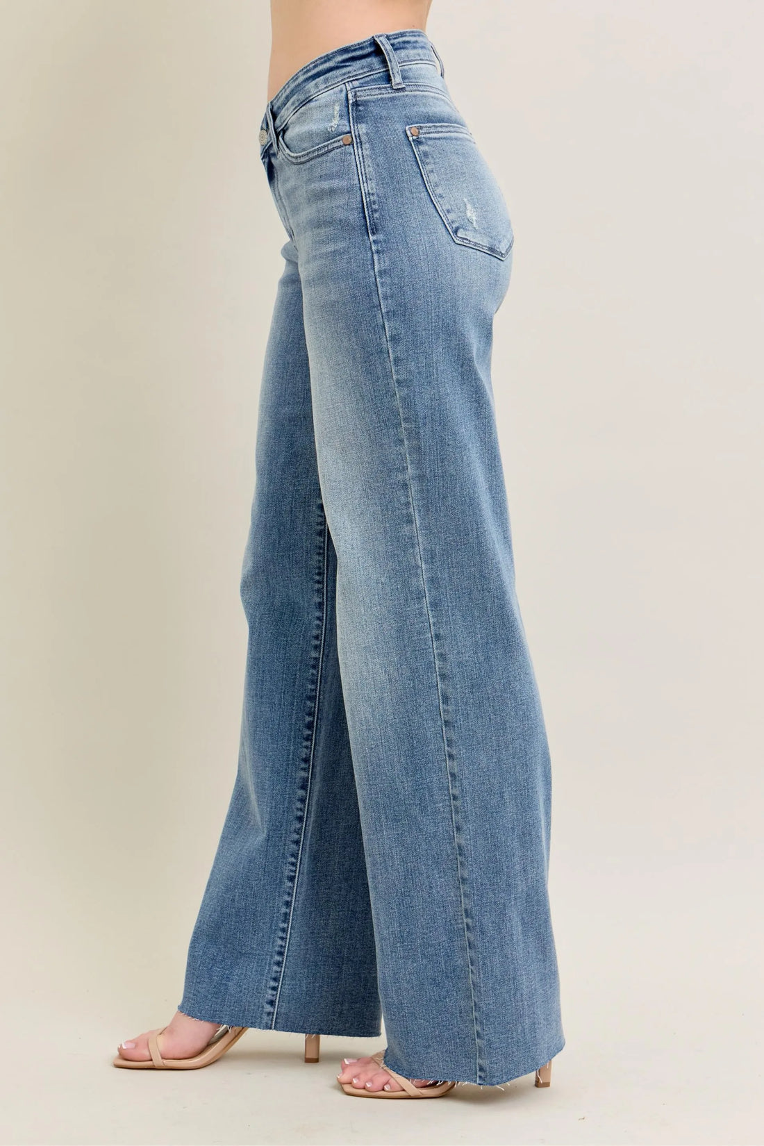 Judy Blue Full Size V - Front Baggy Jeans Plus Size - cas7m