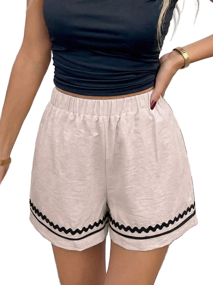 Comfy Viscose Blend Drawstring Shorts - Easy Care Machine Washable - cas7m