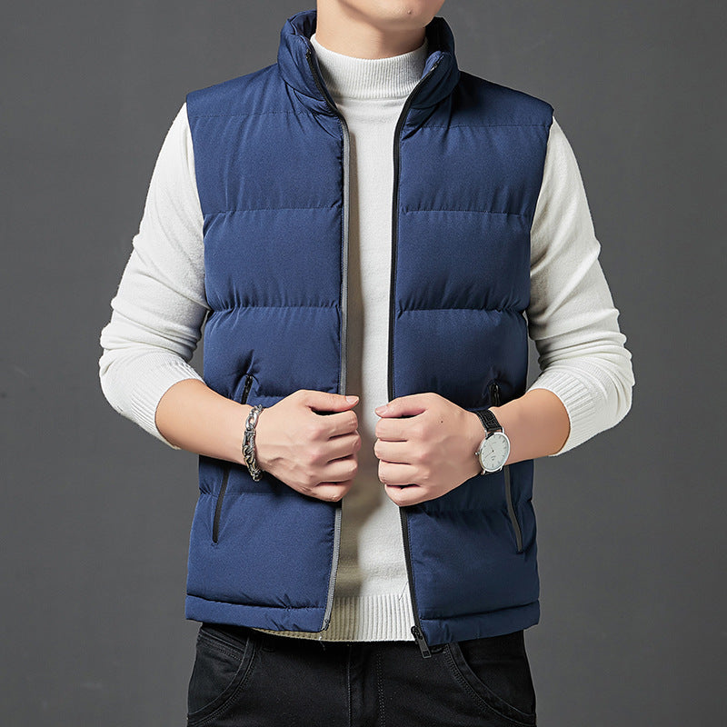 Slim-Fit Vest Down Cotton Vest Men's Warm Vest - cas7m