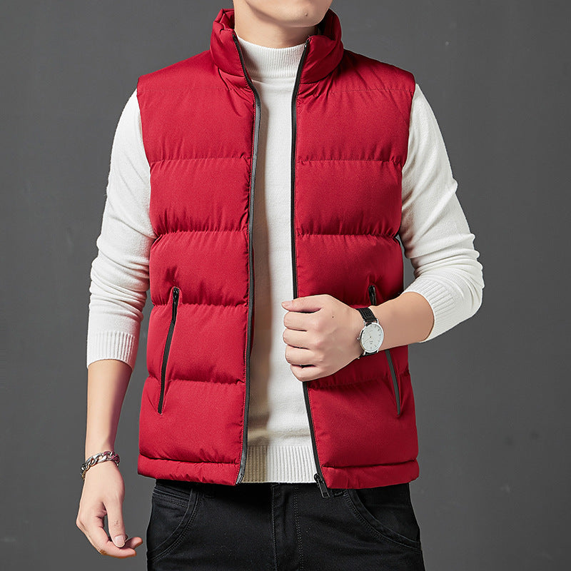 Slim-Fit Vest Down Cotton Vest Men's Warm Vest - cas7m