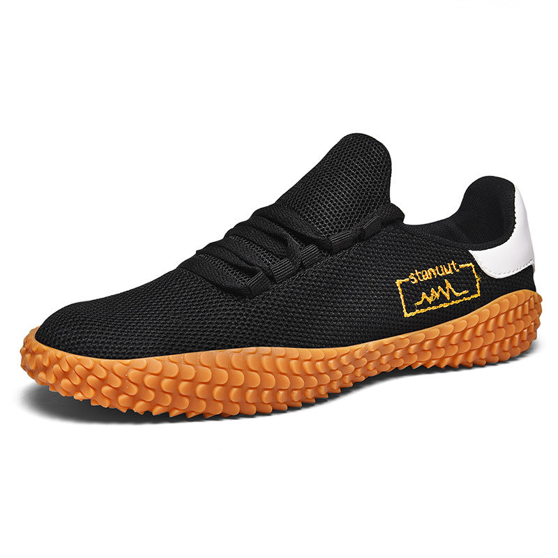 Spring and Summer Flying Woven Casual Shoes Large Men's Shoes Beathable Korean Forrest Gump Sneakers - cas7m