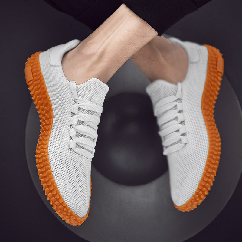 Spring and Summer Flying Woven Casual Shoes Large Men's Shoes Beathable Korean Forrest Gump Sneakers - cas7m