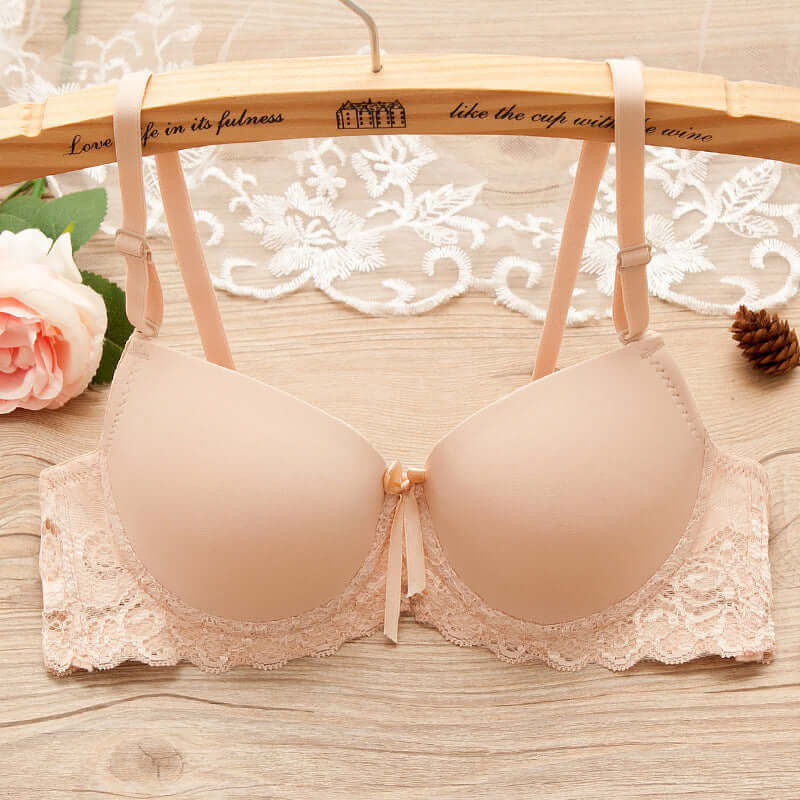Bra Small Chest Gathered Bra With Underwire - cas7m