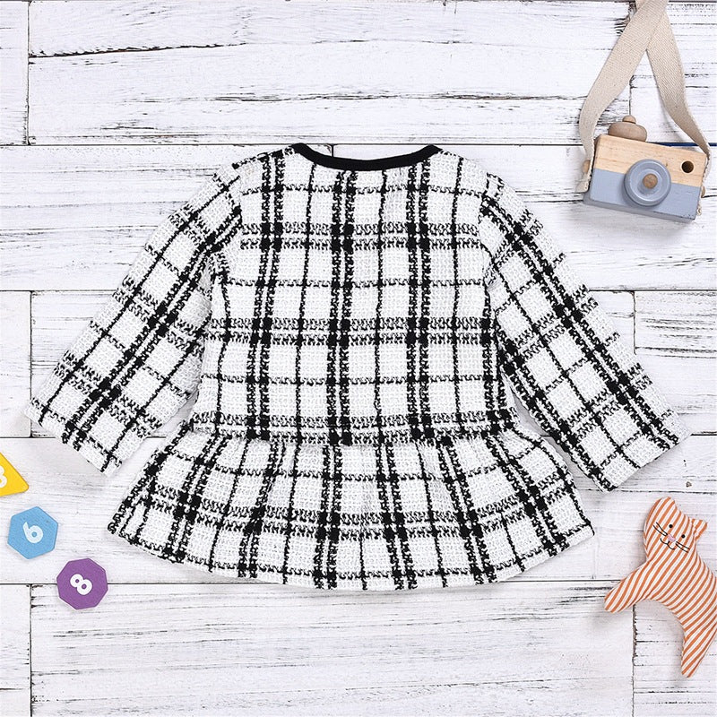 Long-sleeved Dresses Two-piece Children's Baby Small Incense Wind Suit - cas7m