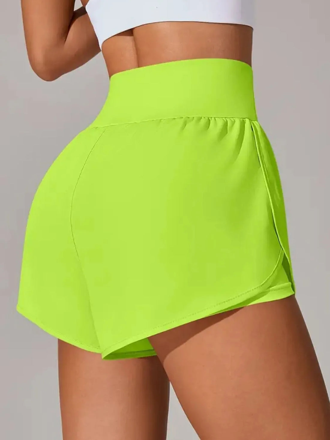 Pocketed High Waist Active Shorts - cas7m