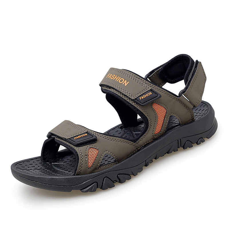 Velcro Sandals Men Summer Breathable Beach Shoes - cas7m