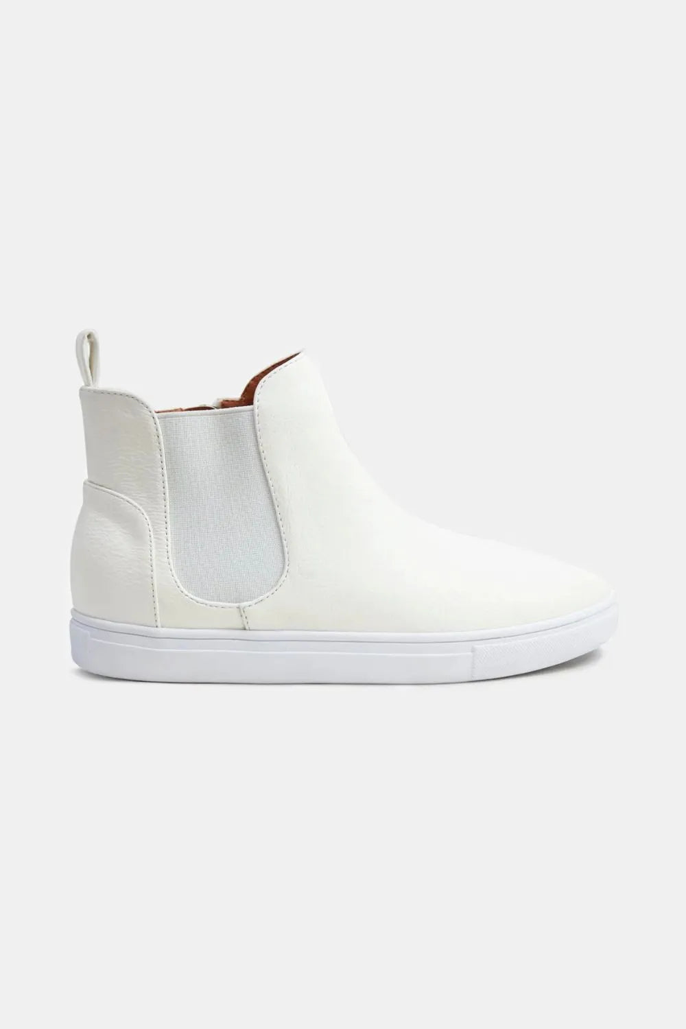 Beast Fashion Faux Suede Elastic Side Panel Sneakers - cas7m