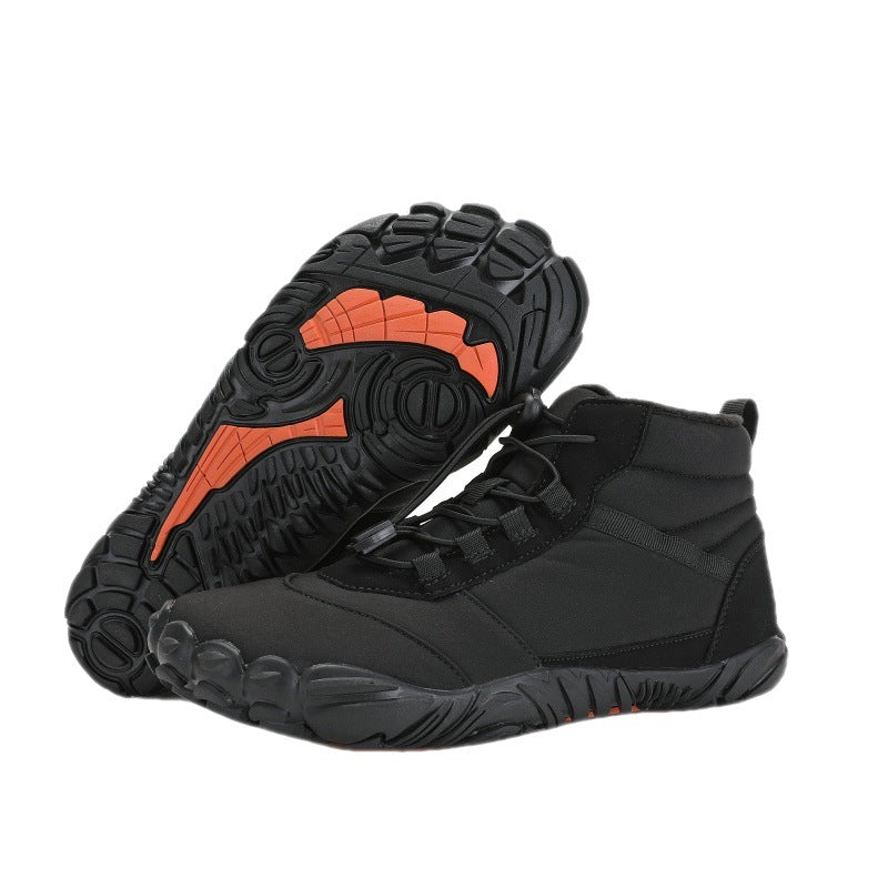 Fleece-lined Waterproof Snow Warm Breathable Couple High-top Casual Cotton Shoes - cas7m