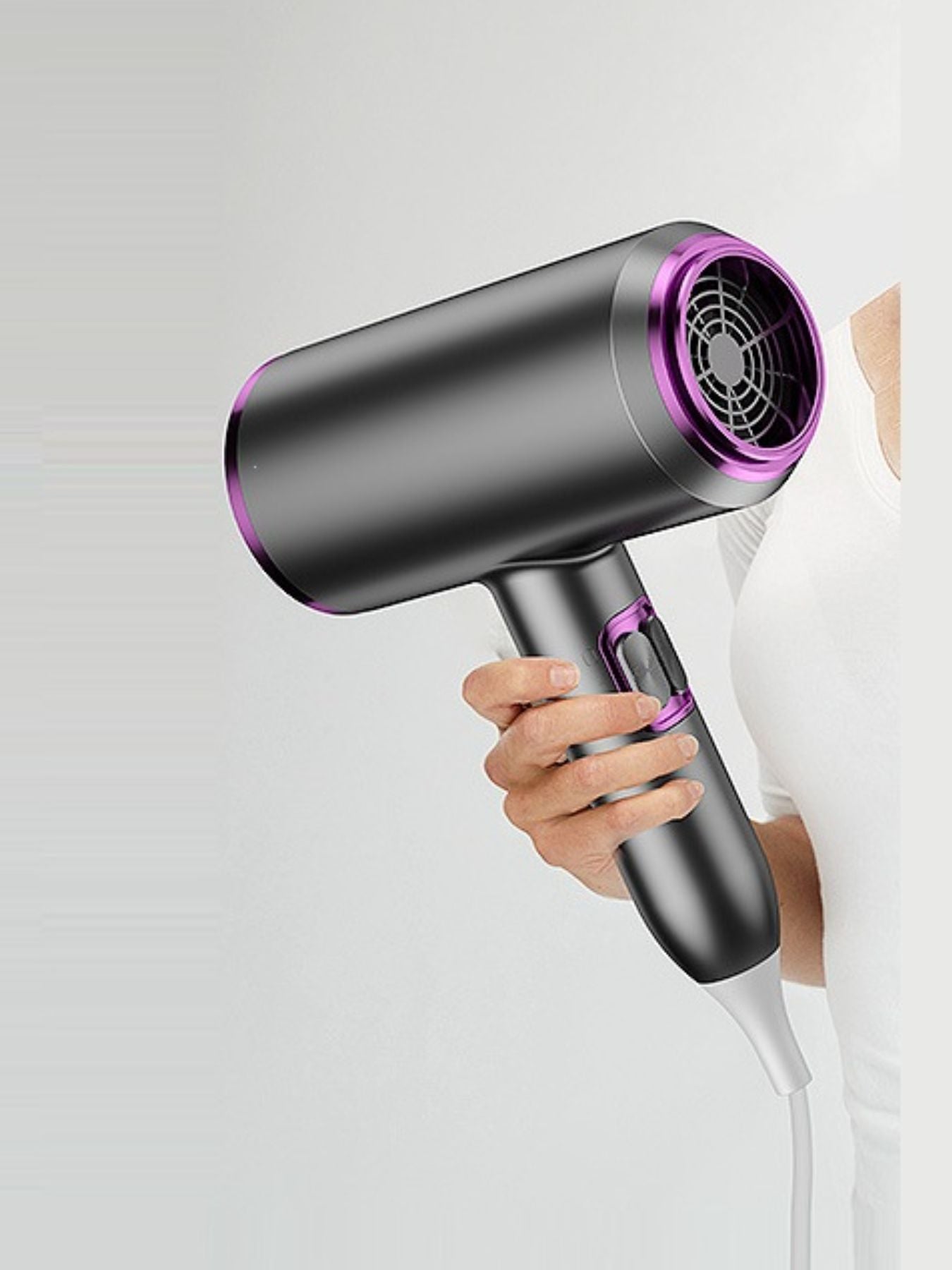 Salon-Quality Negative Ion Compact Hair Dryer for Glossy Shine - cas7m