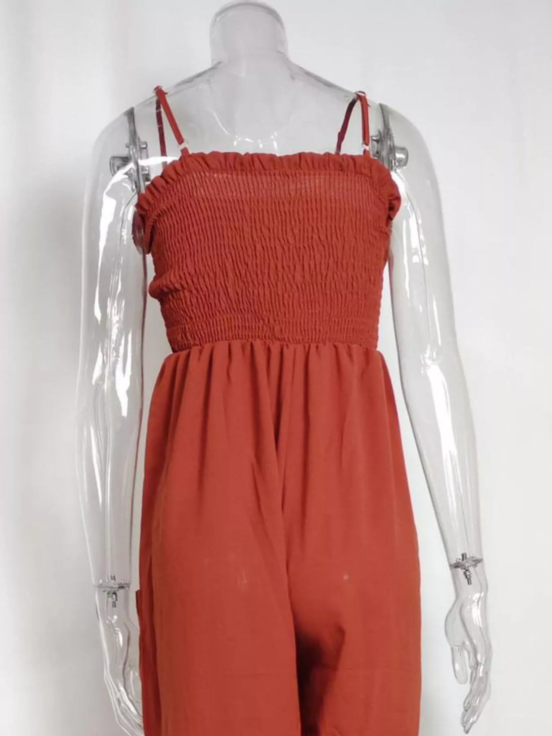 Smocked Wide Leg Jumpsuit - cas7m