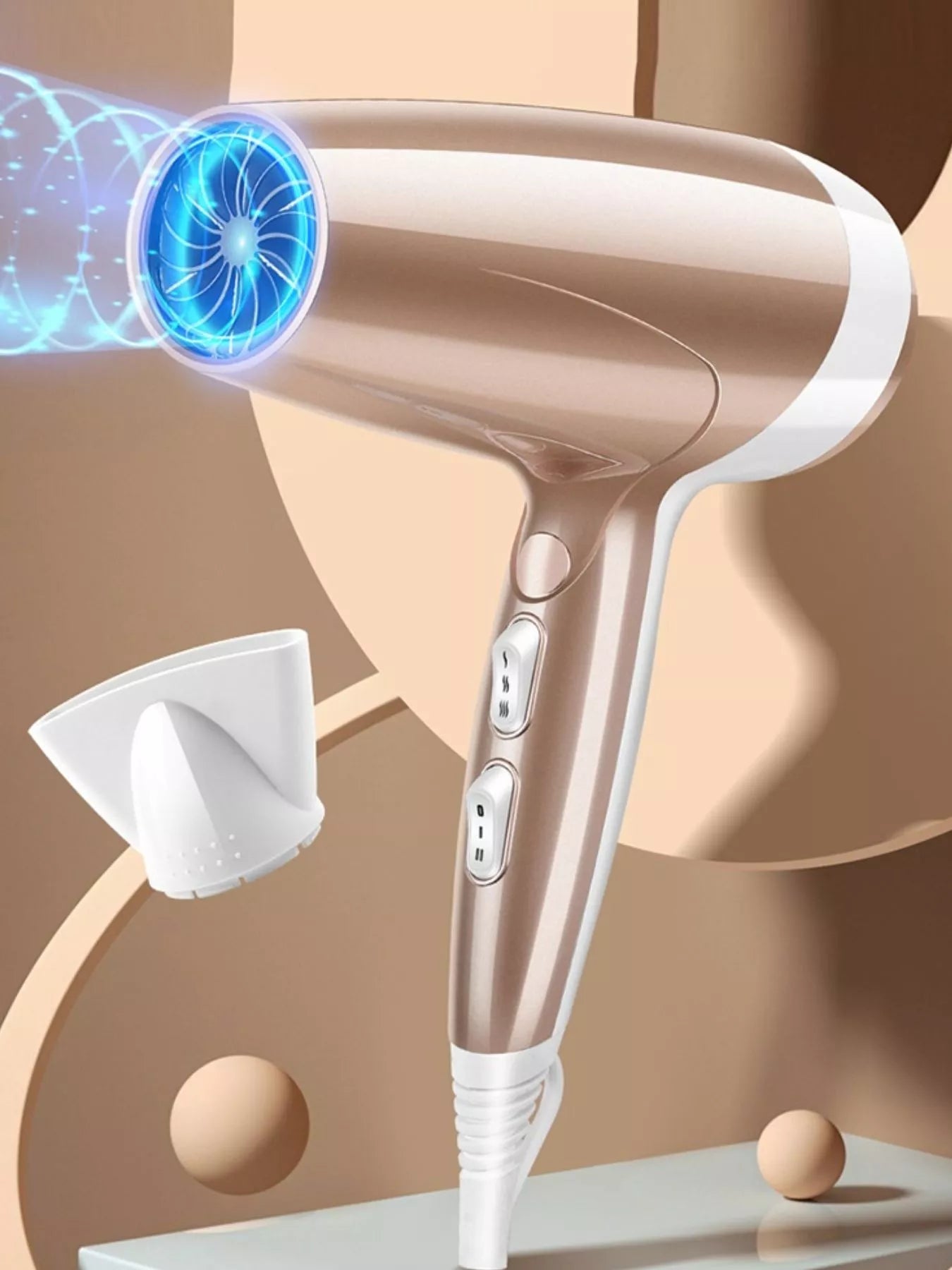 Salon-Quality High Power Hair Dryer with Ionic Frizz Control - cas7m