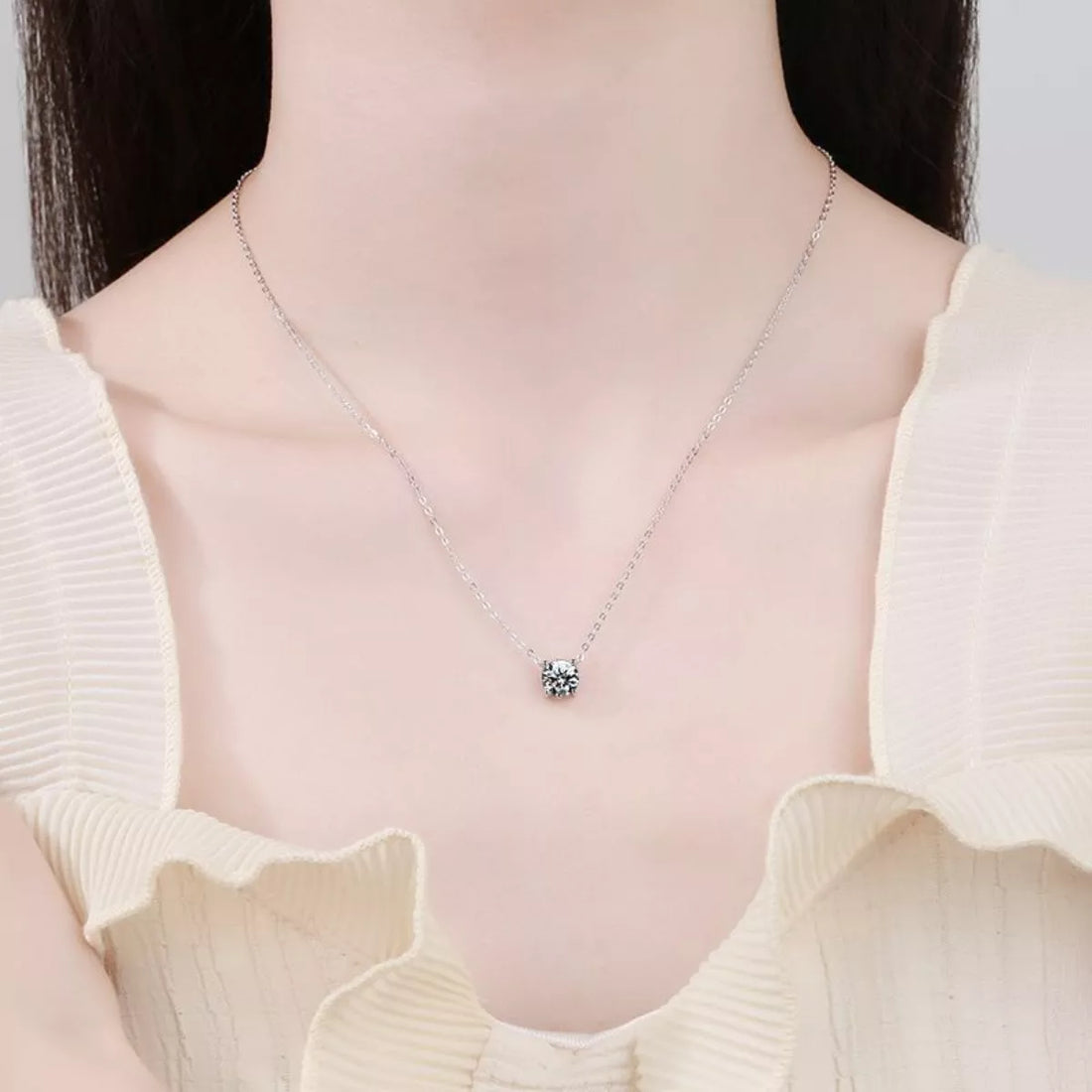 2 Carat Moissanite Pendant Necklace - cas7m