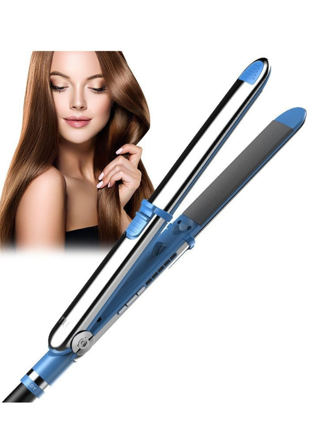 InstantHeat Pro Hair Straightener: Sleek, Frizz-Free Perfection - cas7m