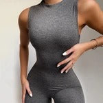 Sleeveless fitness sports jumpsuit women - cas7m