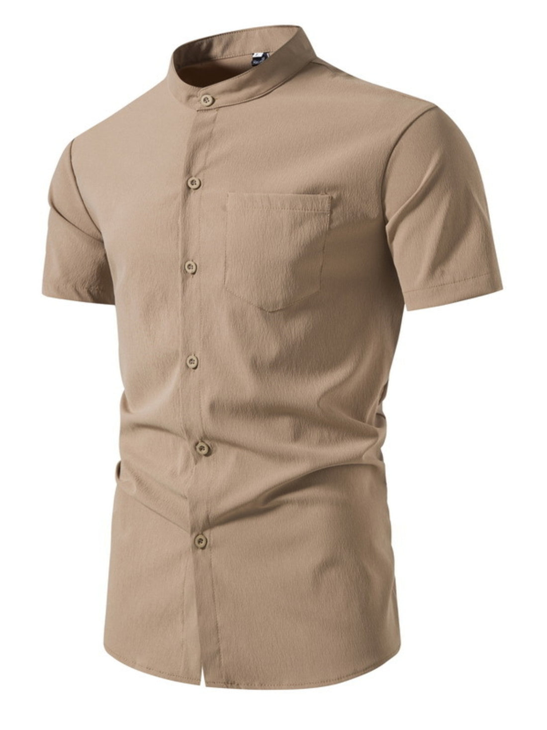 Men's Plus Size Button Up Short Sleeve Shirt - cas7m