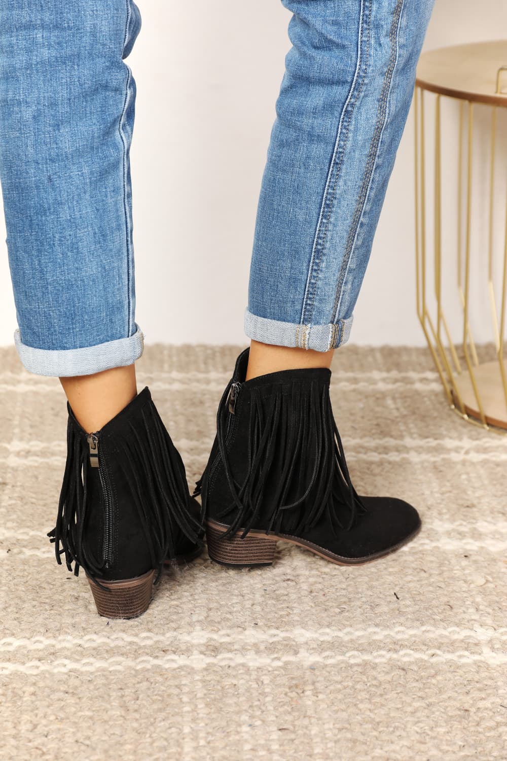 Legend Women's Fringe Cowboy Western Ankle Boots - cas7m