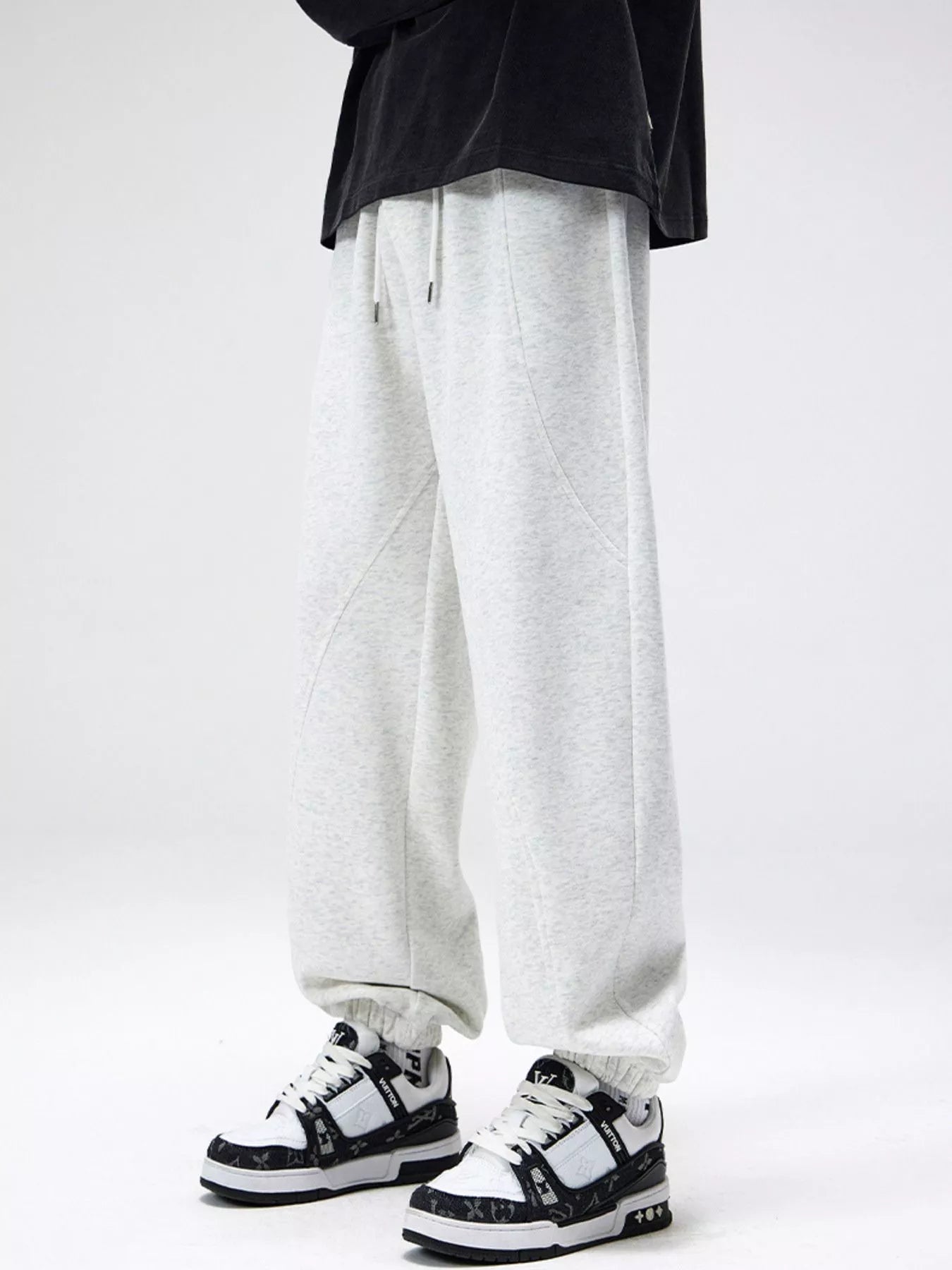 Men's Plus Size Loose Fit Drawstring Sweatpants - cas7m