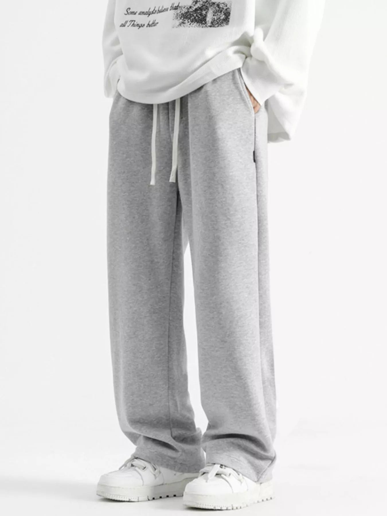 Men's Full Size Casual Loose-Fit Drawstring Sweatpants Plus Size - cas7m