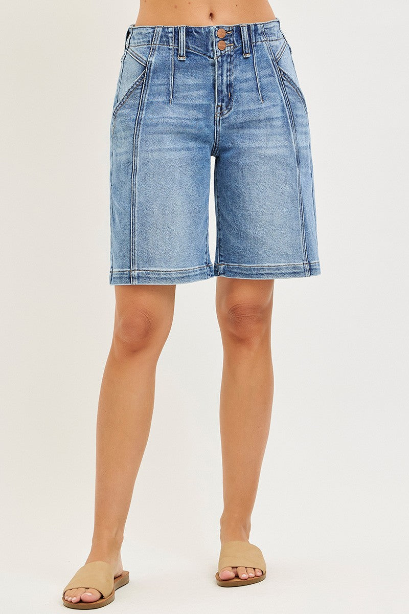 RISEN 2-Button Slouchy Jorts with Pockets - cas7m