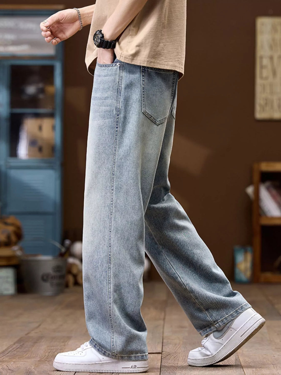 Men's Wide Leg Jeans - cas7m