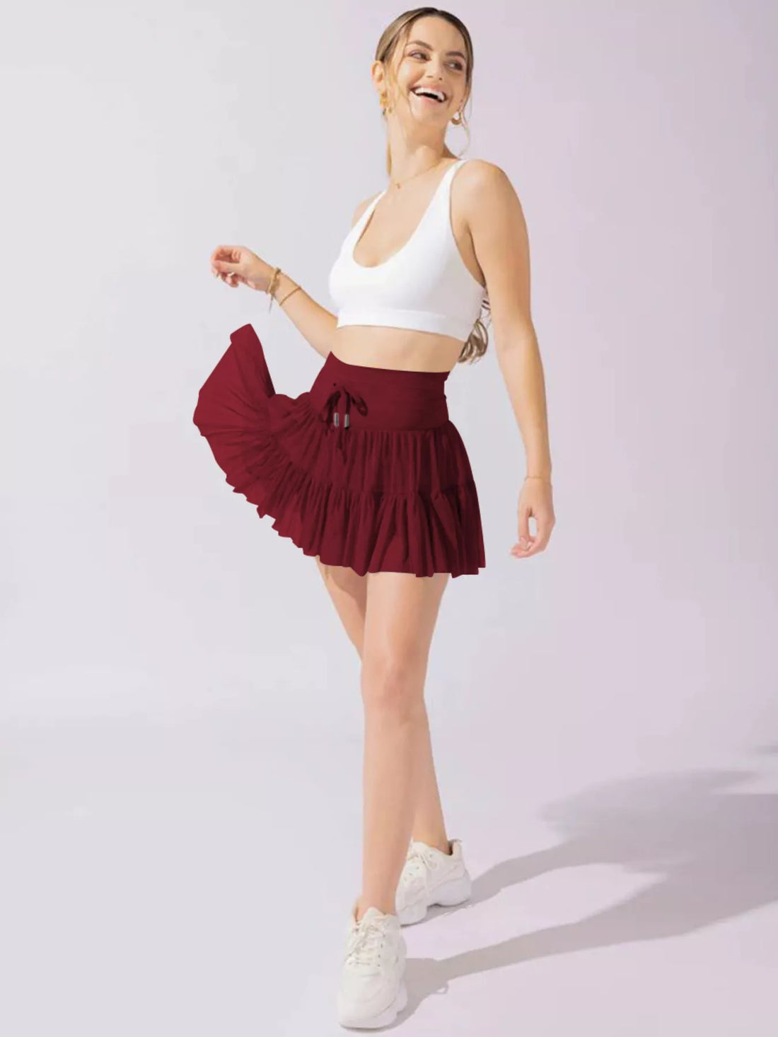 High Waist Skort with Pockets - cas7m