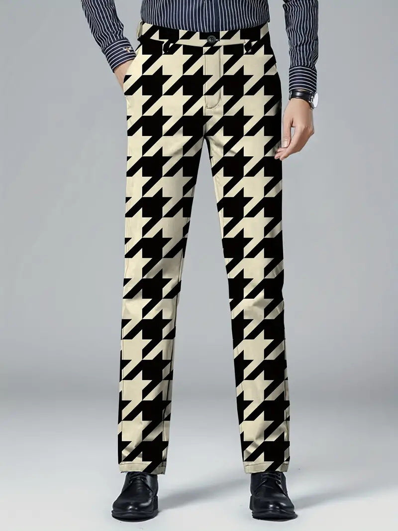 Mens Casual Slim-fit Straight-leg Dress Pants - cas7m