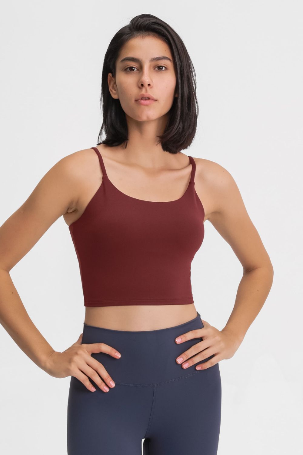 Millennia Feel Like Skin Scoop Neck Sports Cami - cas7m