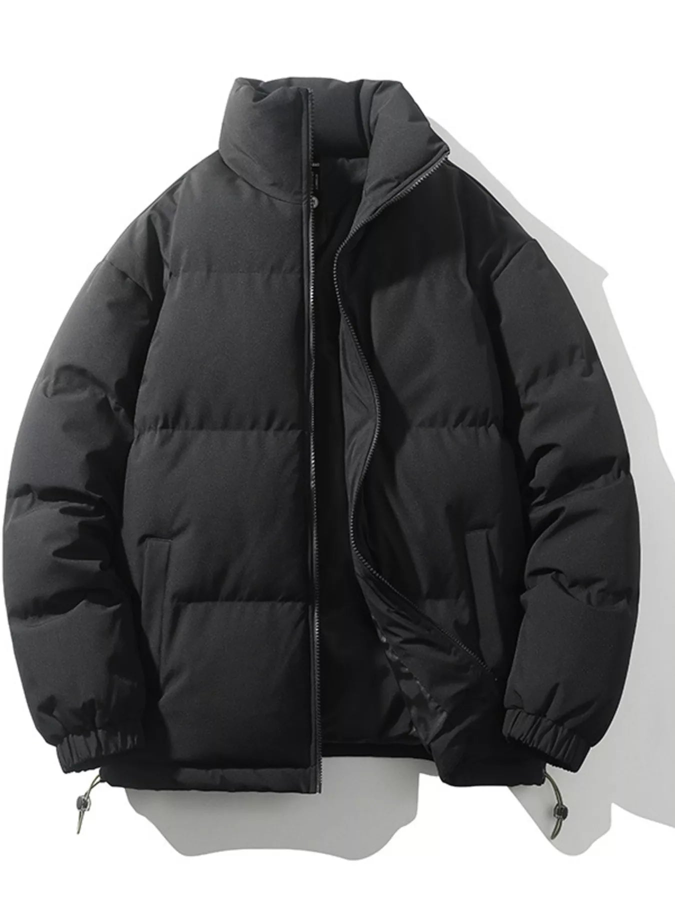 Men's Full Size Padded Zip Up Puffer Jacket Plus Size - cas7m