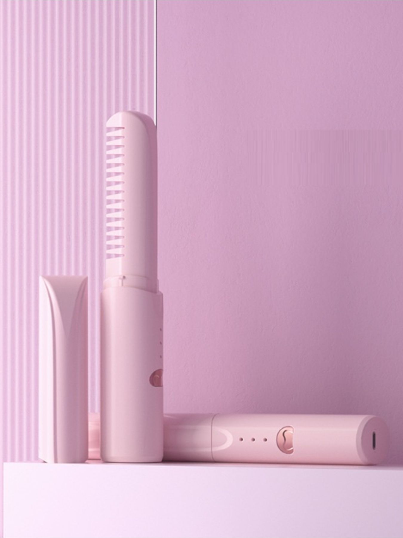 Portable Heated Straightening Comb: Quick, Sleek, Frizz-Free Hair - cas7m