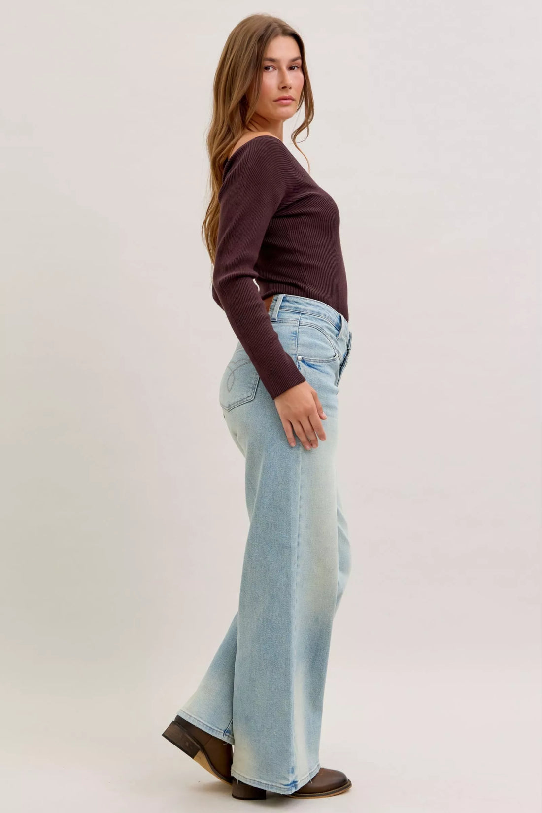 Chic High Waist Straight Leg Jeans - Classic & Versatile - cas7m