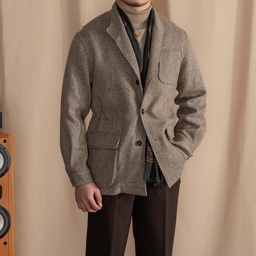 Men's Lapel Coats Are Vintage And Loose - cas7m