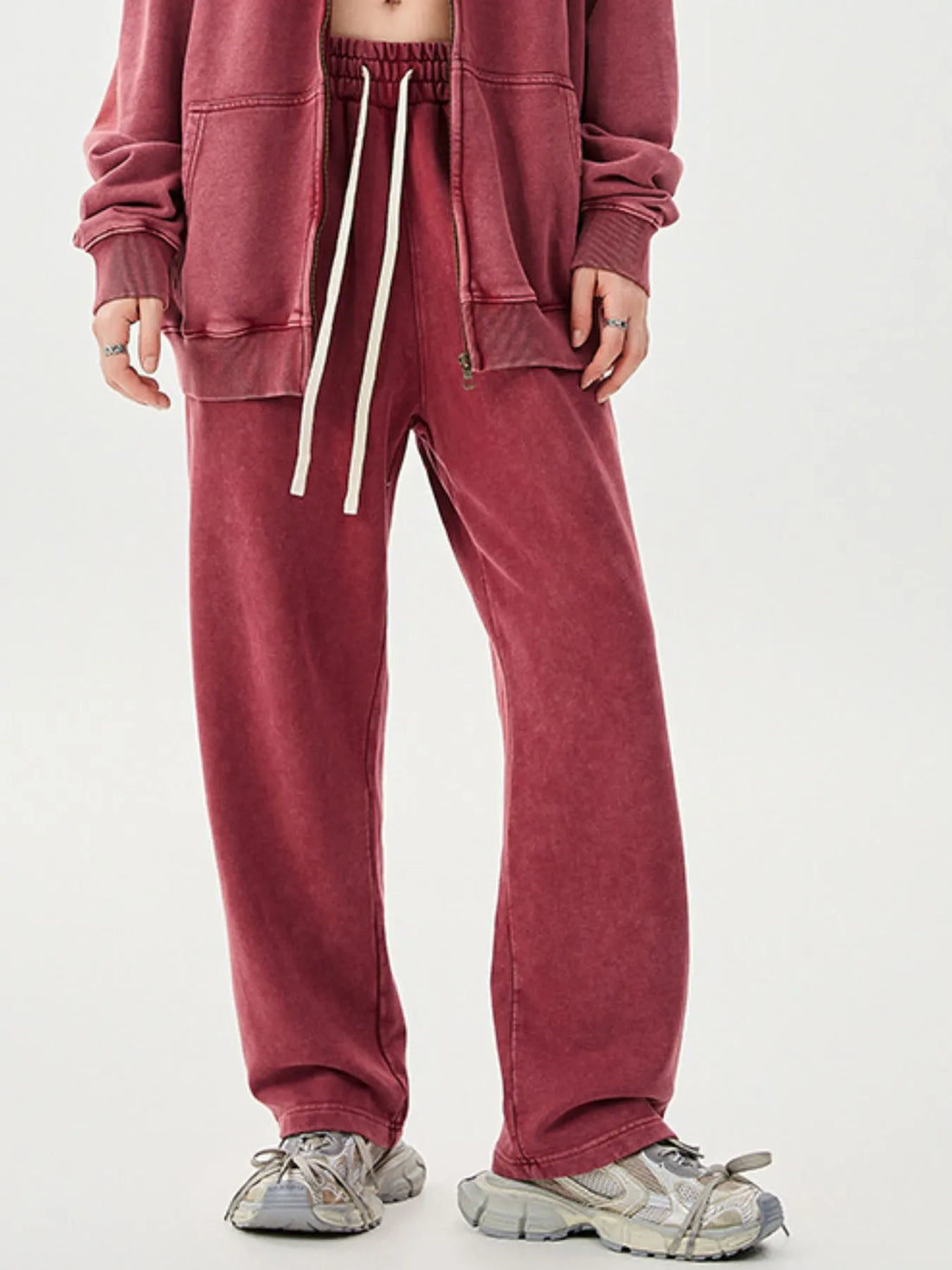 Men's Washed Relaxed Fit Sweatpants - cas7m