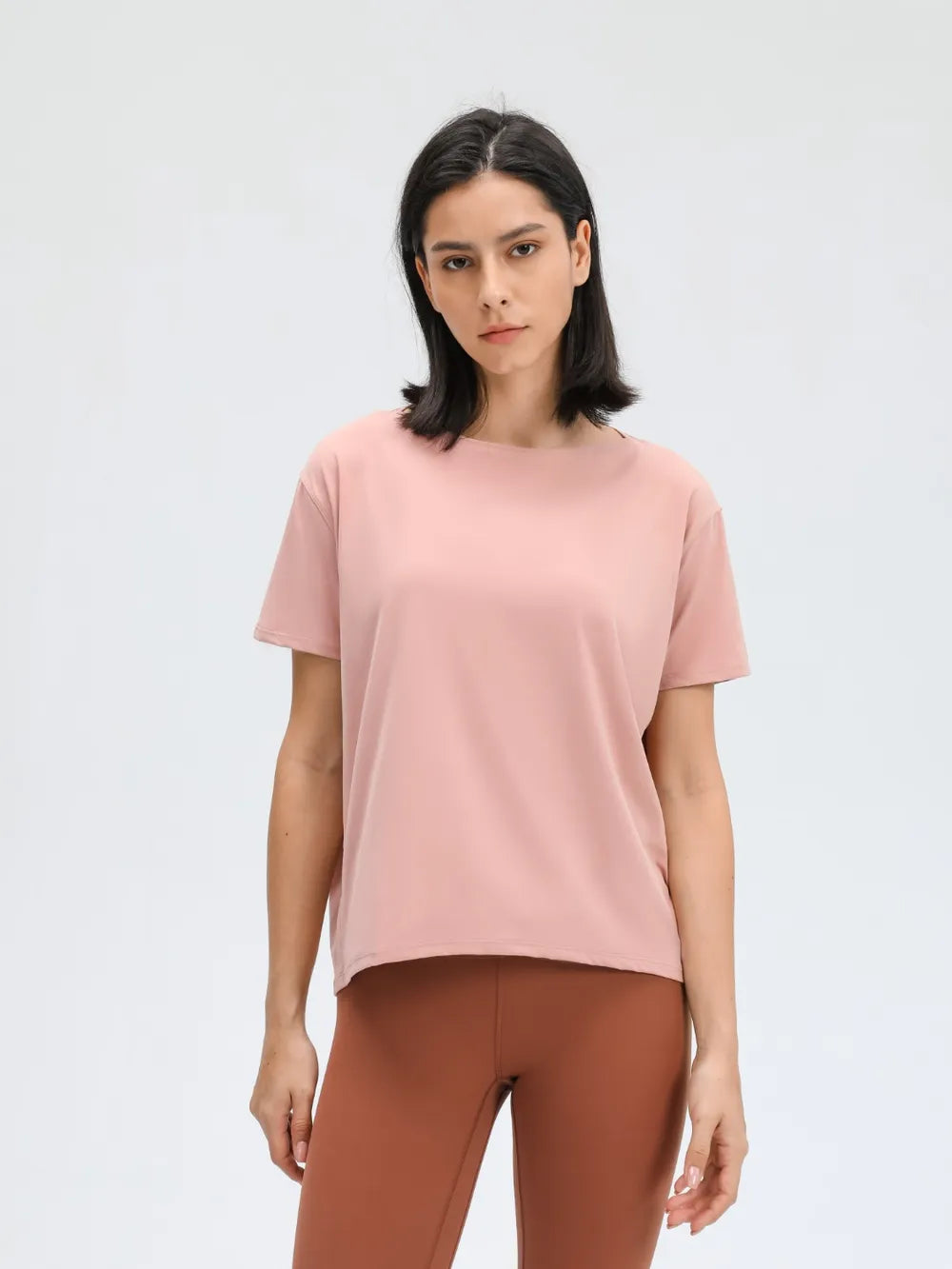 Millennia Round Neck Short Sleeve Active T-Shirt - cas7m