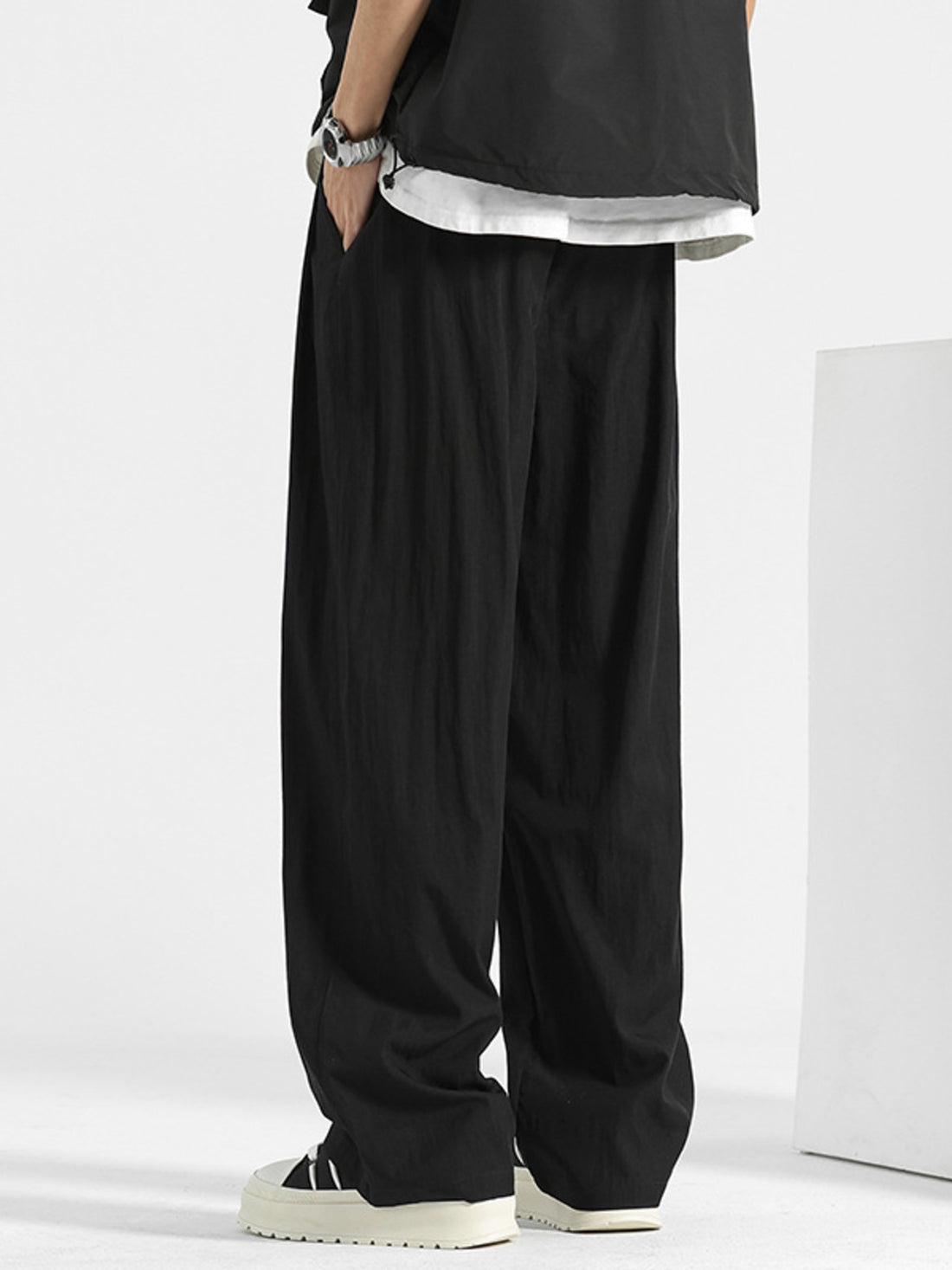 Men's Plus Size Loose Fit Drawstring Casual Pants - cas7m